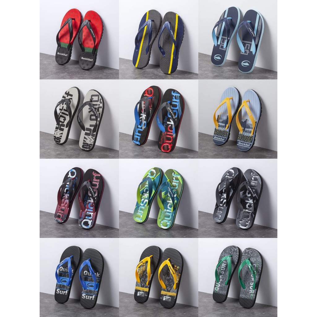 QuickSurf รองเท้าแตะผู้ชายขนาด 40 41 42 43 44 / Distro Beach Quick Surf รองเท้าแตะผู้ชาย Part 2