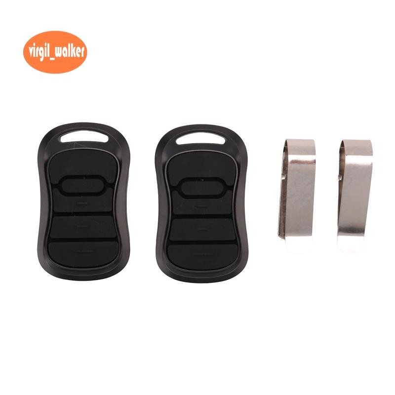 2 ชิ้นโรงรถประตูเปิดระยะไกลโลหะสีดํา + พลาสติก 390MHZ สําหรับ Genie และ Overhead ประตู Intellicode G