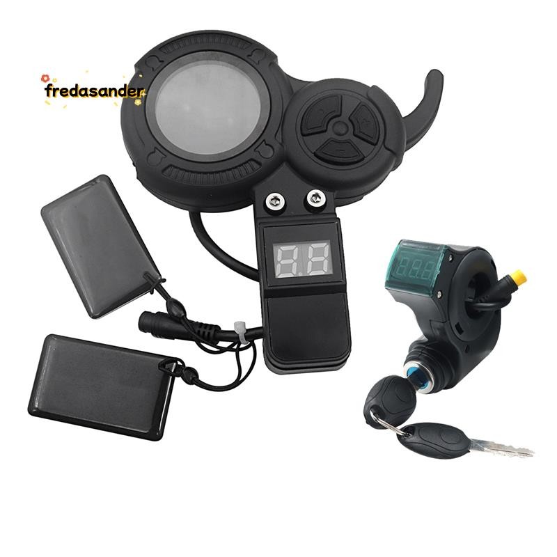 E-Scooter จอแสดงผล LCD + 3PIN Lgnition ล็อคคีย์ 36V-60V คันเร่งสําหรับ VSETT 8 8 + 9 9 + สําหรับ ZER