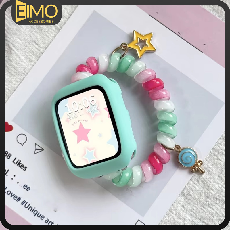 สายลูปเดี่ยวน่ารัก TPU for Smartwatch Apple Watch Ultra/SE 3 2 49 42 40 44 46 38 45มม. IWatch Series 11 10 9 8 7 6 5 4