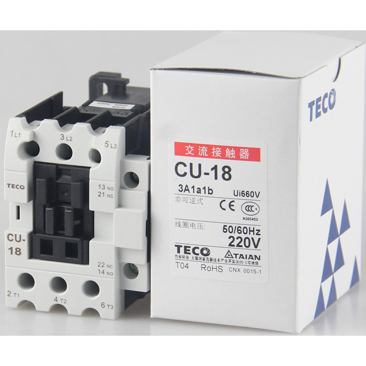 ของแท้ TECO TECO Contactor CU-18 AC Contactor CU-18 24v110V220V