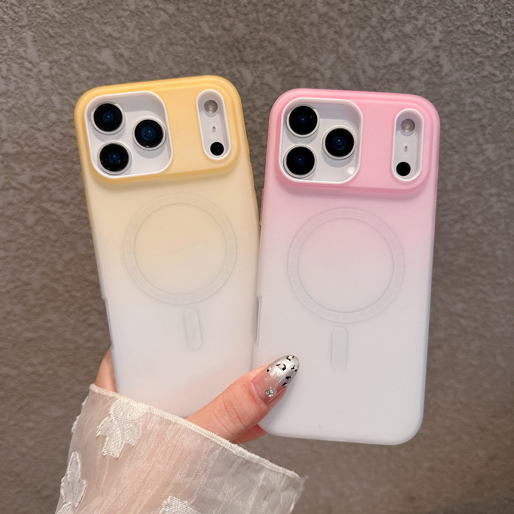 [ใหม่] Jelly 2 in 1 การไล่ระดับสีสี + แม่เหล็กที่ใช้งานได้สําหรับ Apple 17Pro/16PLUS เคสโทรศัพท์กันกระแทก iP17PROMAX 17Air/16PRO/15PROMAX