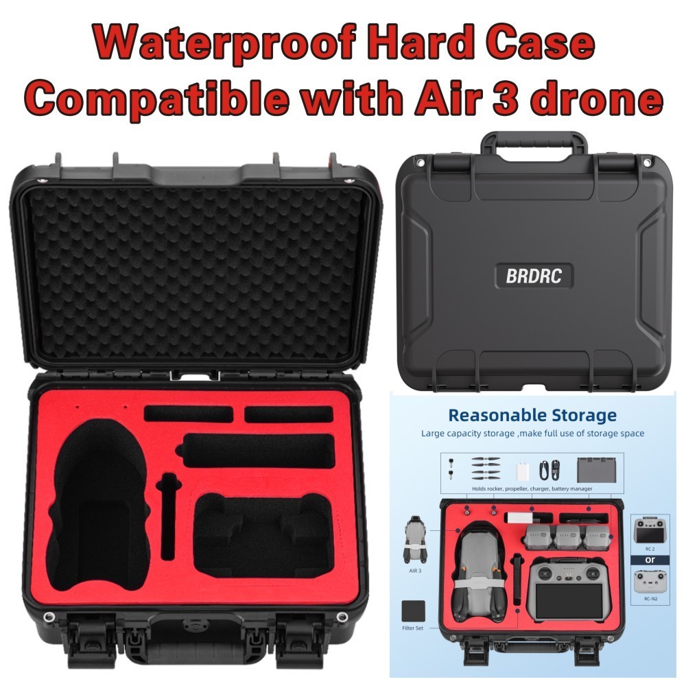 เข้ากันได้กับเคสป้องกันการระเบิด DJI AIR 3S/AIR 3, เคสกันน้ําแบบพกพา IP67, อุปกรณ์เสริมกระเป๋าเก็บของ AIR 3 มัด