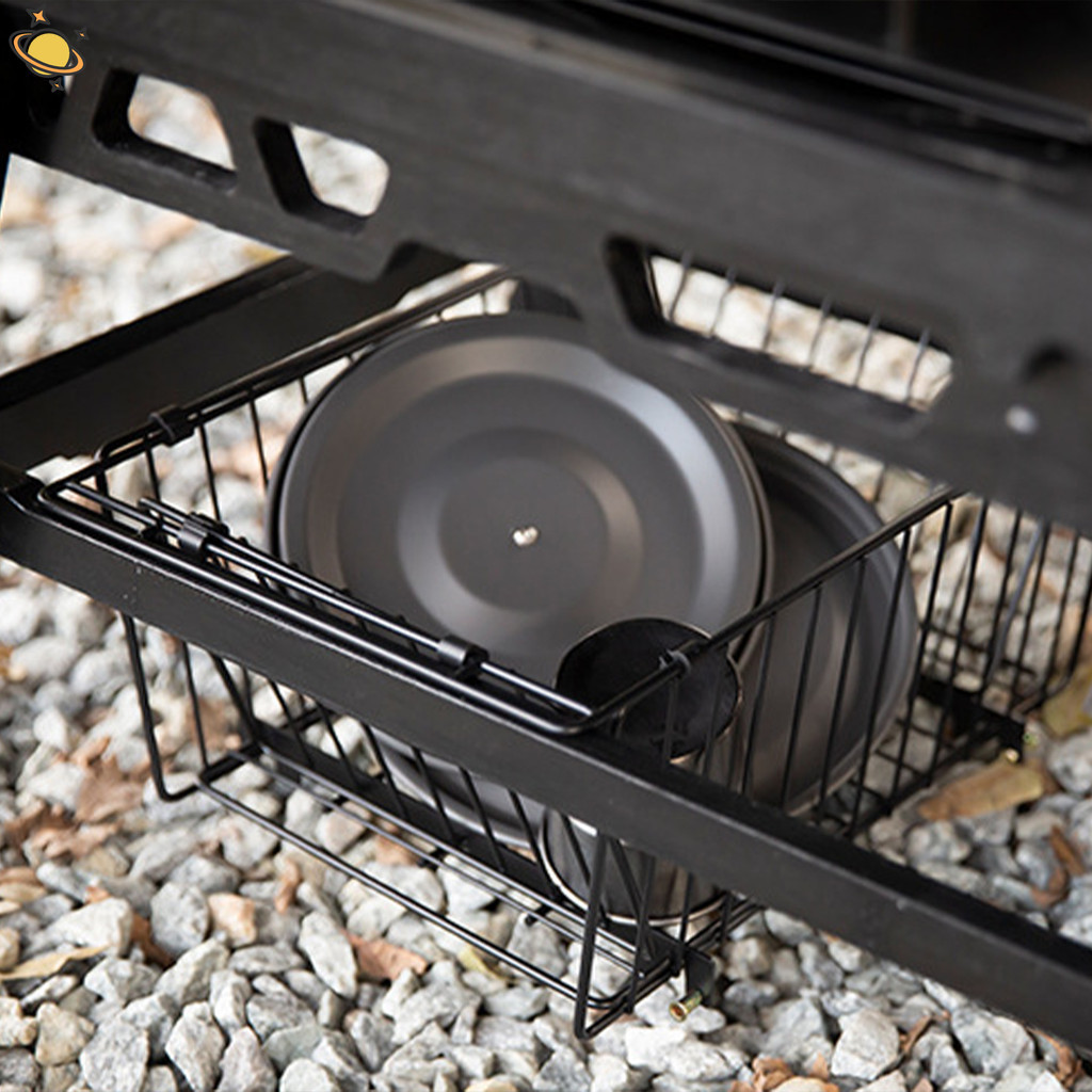 【YKD】Camping IGT Unit Plate Table โมดูลที่ขยายได้น้ําหนักเบาอลูมิเนียมอัลลอยด์แผงเตาตะกร้าเก็บของพับได้
