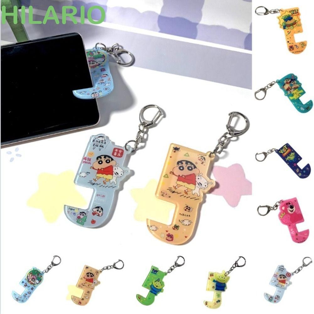 Hilario อะนิเมะจี้รถ,ตกแต่งโต๊ะ Crayon Shin-Chan Creative ที่วางโทรศัพท์พวงกุญแจ,ขาตั้งเดสก์ท็อป PVC สนับสนุนขาตั้งโทรศัพท์มือถือแบบพกพาอุปกรณ์เสริมโทรศัพท์
