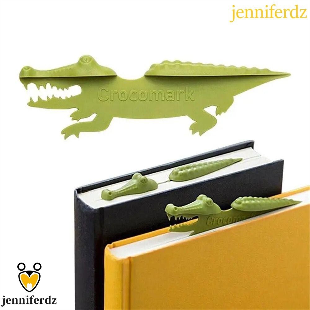 Jenniferdz ที่คั่นหนังสือ ลายหนังจระเข้ 3D เครื่องเขียน แนวสร้างสรรค์