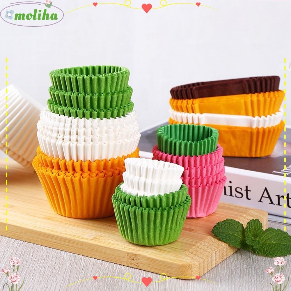Moliha 500/1000PCS เค้กถ้วยกระดาษ Home & Kitchen เค้ก Liner Party Supplies ถ้วยอบ Cupcake Wrappers