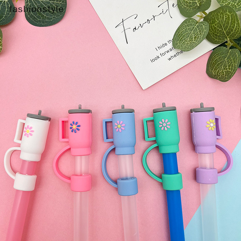 [Fashionstyle] 1pc Creative ซิลิโคนฟางครอบคลุมหมวกใช้งานร่วมกับ Stanley 30 & 40Oz ถ้วย 10 มม.ฟาง Toppers นํากลับมาใช้ใหม่ฝุ่นฟางหมวก [th]
