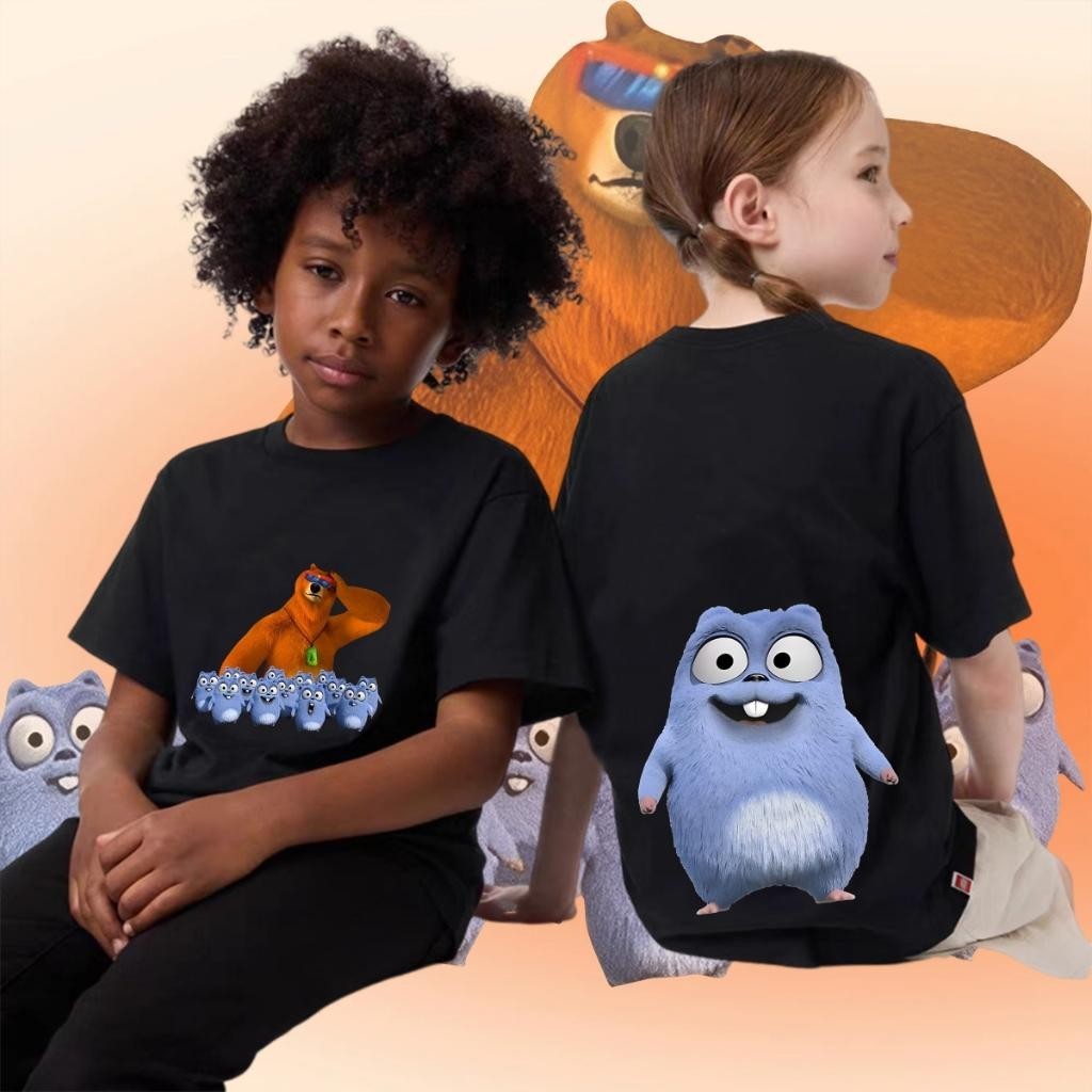 เสื้อผ้าเด็ก Grizzy & the lemmings Children's T-shirt แฟชั่นสําหรับผู้ชาย และผู้หญิง