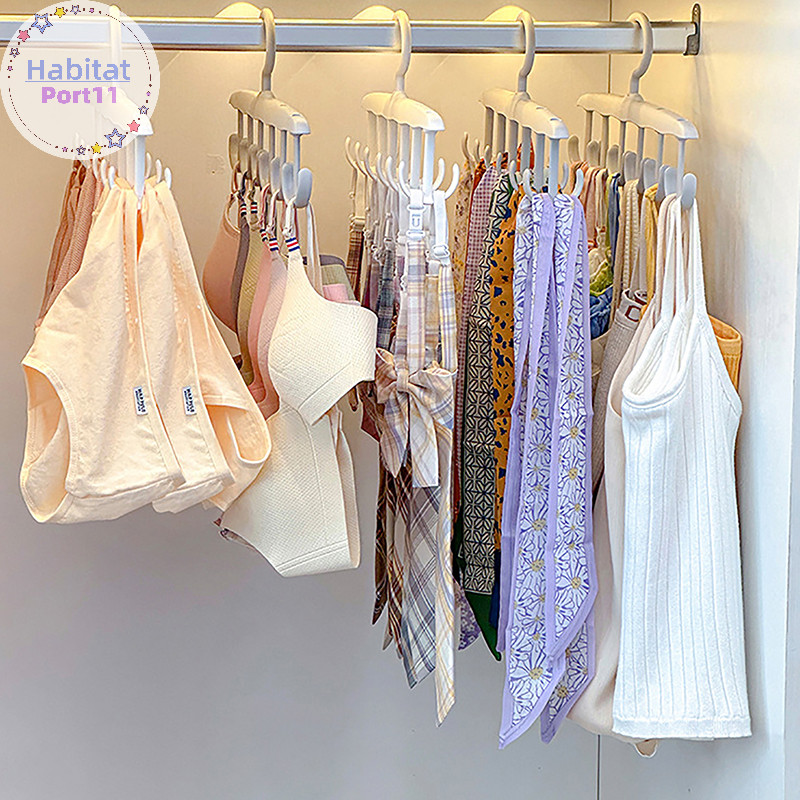 Habitatport 1PC ไม้แขวนเสื้อสําหรับตู้เสื้อผ้า,360°Rotag Multi-Functional Racks พร้อมตะขอสําหรับกระเป๋าเข็มขัดหมวกยกทรง,ประหยัดพื้นที่เสื้อกั๊กชั้นเก็บ th ราคา ถูกที่สุด ดีลบีเคเค แกลเลอรีภาพที่ 8