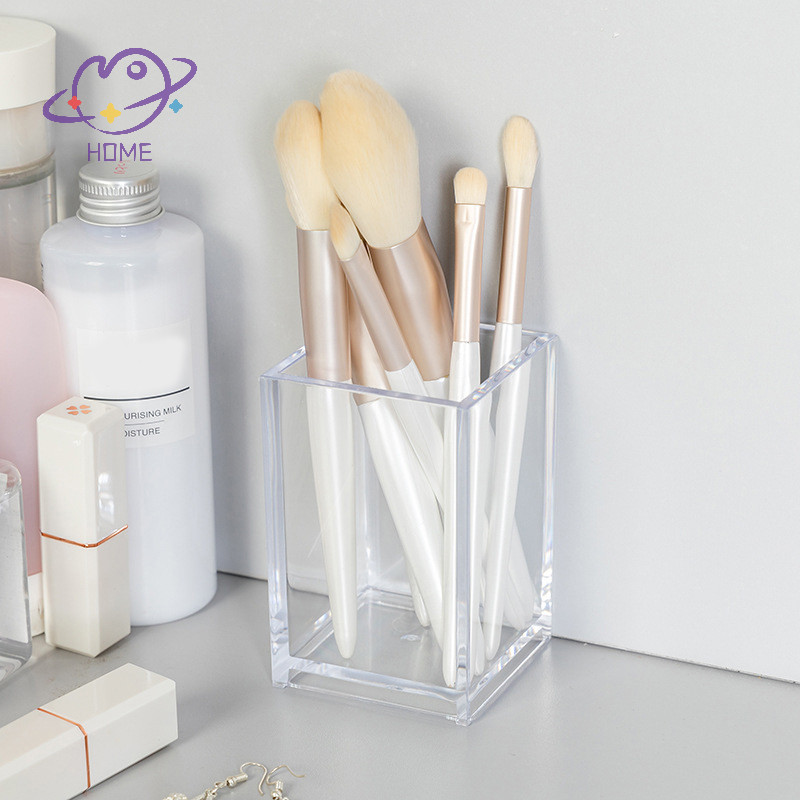 [mayhome] Make Up Organizer แปรงแต่งหน้าพลาสติกหม้อเก็บอะคริลิคสําหรับผู้ถือเครื่องสําอางโต๊ะคอนเทนเนอร์เครื่องสําอาง {TH}