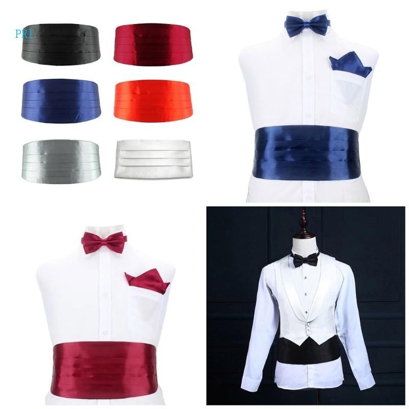 Pr แฟชั่นผู้ชาย Cummerbund สําหรับชุดสูททักซิโด้และทําแฟชั่นงบใด ๆ อาชีพเครื่องแต่งกายมีสไตล์ของคุณ