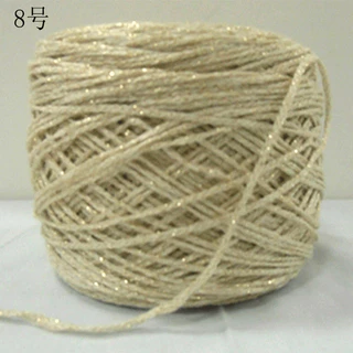 50g Fine Gold Silver Metallic เส้นด้าย Sparkly โครเชต์ Metallized Threads เส้นด้ายสําหรับมือถักกระเป๋าตุ๊กตา DIY เย็บปักถักร้อย