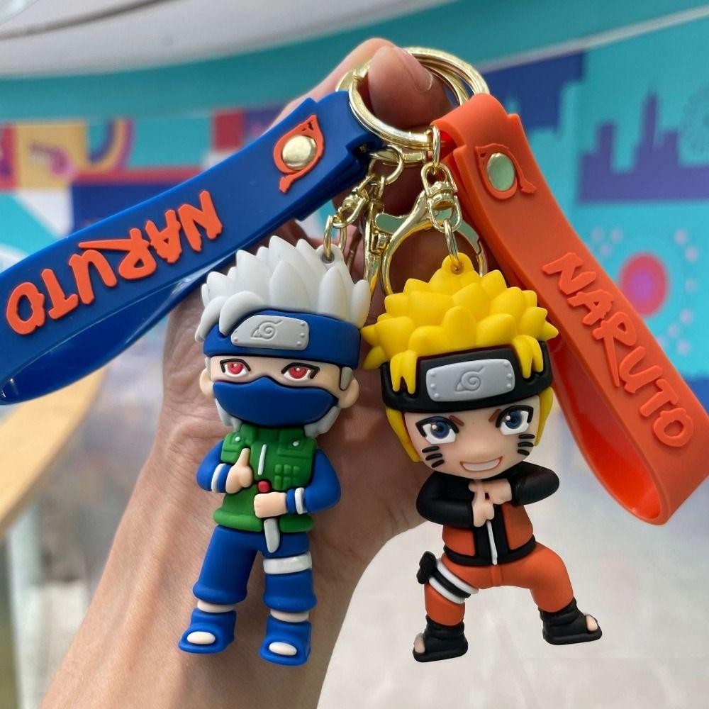 Cyberpullse อะนิเมะนารูโตะพวงกุญแจ,รุ่น Q ของเล่นตุ๊กตานารูโตะกระเป๋าเป้สะพายหลังจี้, Kawaii การ์ตูนสร้างสรรค์อะนิเมะที่มีสีสันตัวเลขพวงกุญแจกระเป๋าจี้