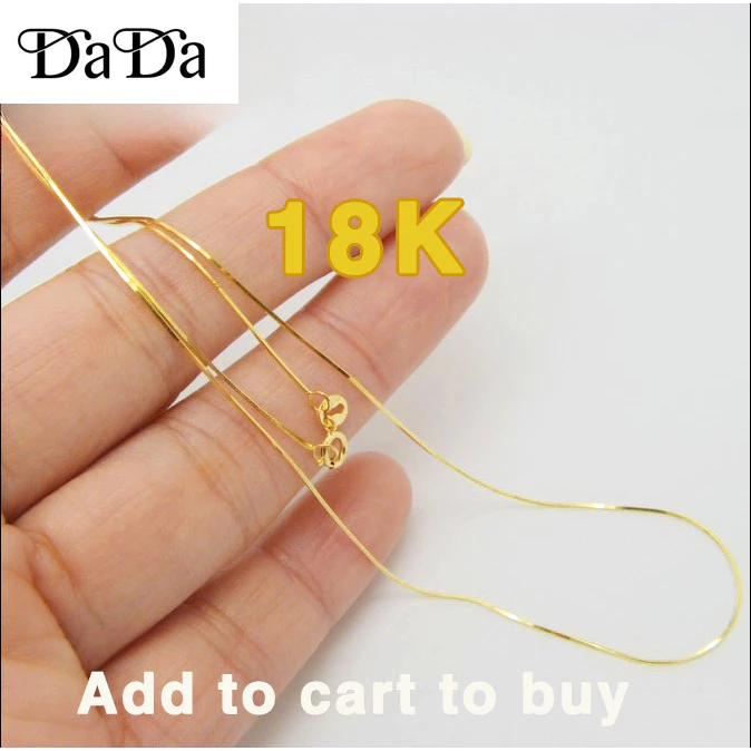 【buy 1 take 1】สร้อยคอทองคําอิตาลี 18เค ไม่ลอกไม่ดํา มันแฟชั่นยาว18นิ้วงานทองแท้ สร้อยคอทอง สร้อยคอผู้หญิง คอน่ารัก cool nec