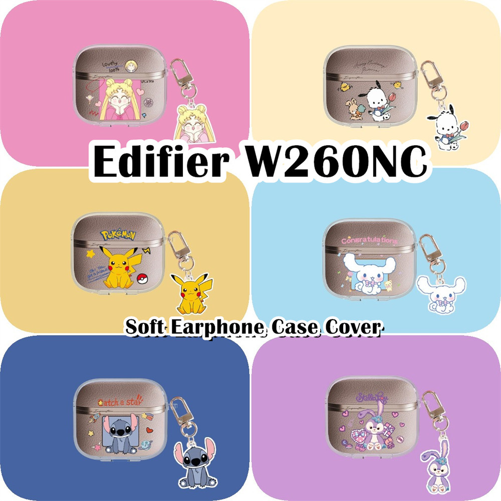 ส่วนลดสําหรับ Edifier W260NC Case เคสหูฟังโปร่งใสอะนิเมะการ์ตูนปลอกซิลิโคนอ่อนนุ่ม