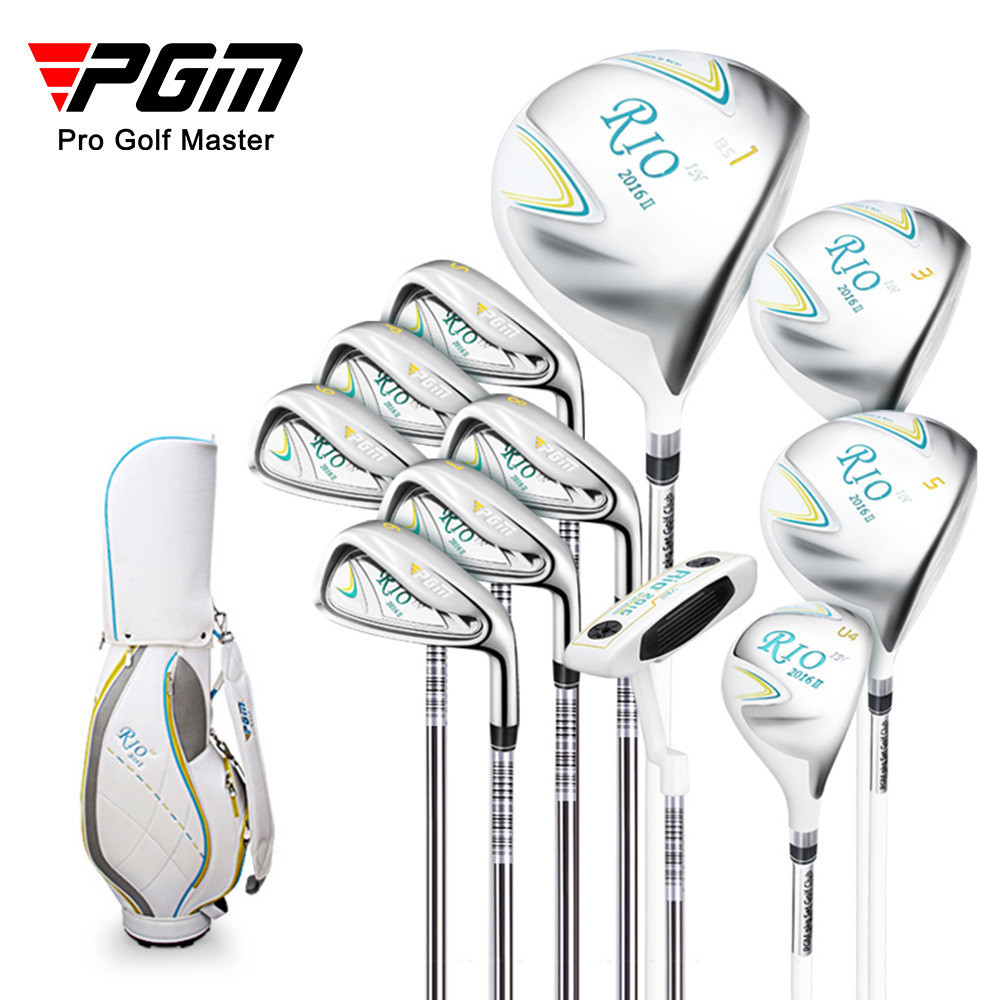 ชุดเซ็ทไม้กอล์ฟพร้อมถุงกอล์ฟ ผู้หญิง PGM รุ่น RIO 2016 II ก้านกราไฟต์ FLEX-L รหัสสินค้า LTG014