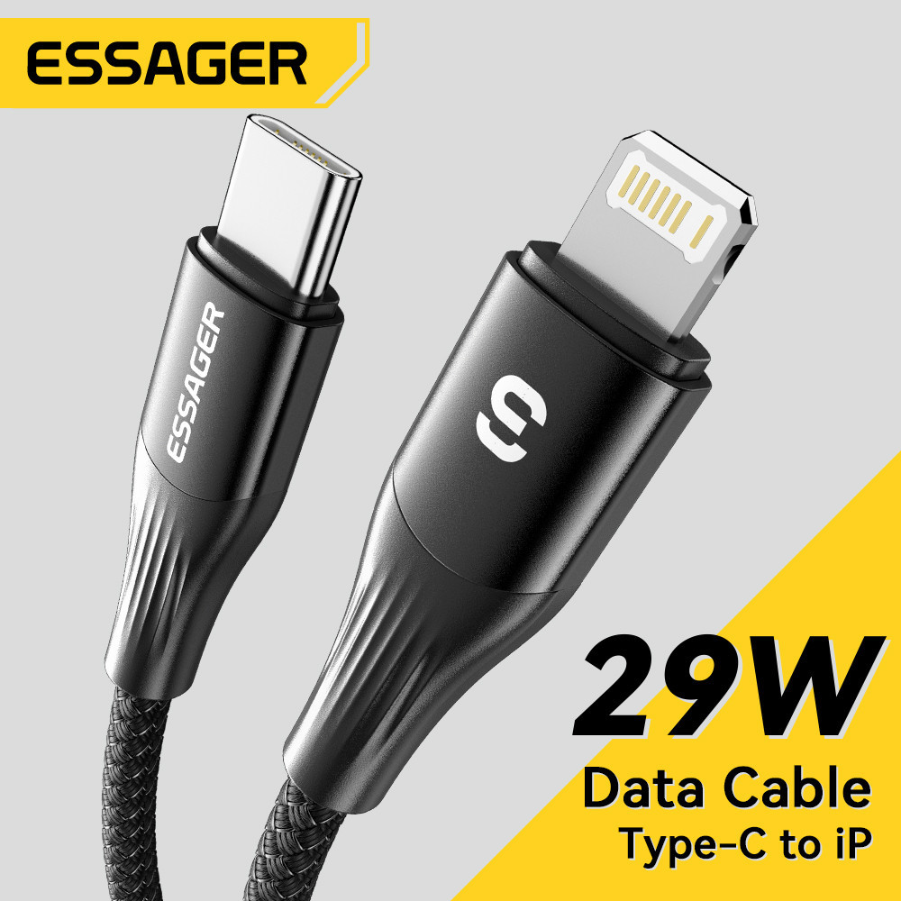 Essager USB C ถึงสายเคเบิลสําหรับ 14 13 12 11 pro Max XS 29W Fast Charging PD Cable สําหรับเครื ่ องชาร ์ จ
