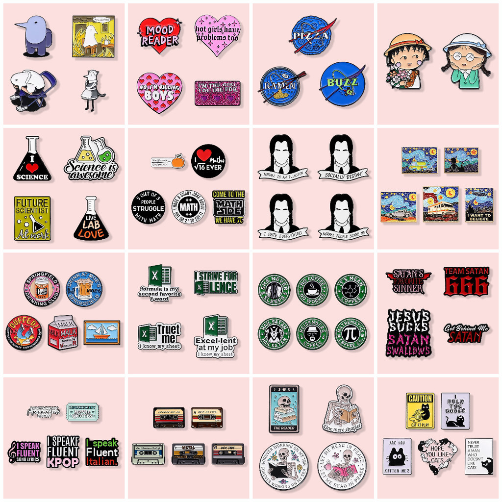 2-6ชิ้น/เซ็ตสร้างสรรค์อะนิเมะเคลือบเข็มกลัดสัตว์น่ารักการ์ตูนป้ายโลหะแฟชั่นเสื้อผ้าอุปกรณ์เสริมเครื่องประดับของขวัญสําหรับเพื่อน