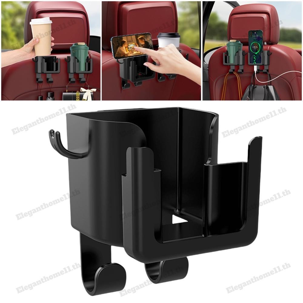 3 in 1 เครื่องดื่มขวดแขวน Mount Organizer ที่วางโทรศัพท์ในรถยนต์ Auto Back Seat Hook