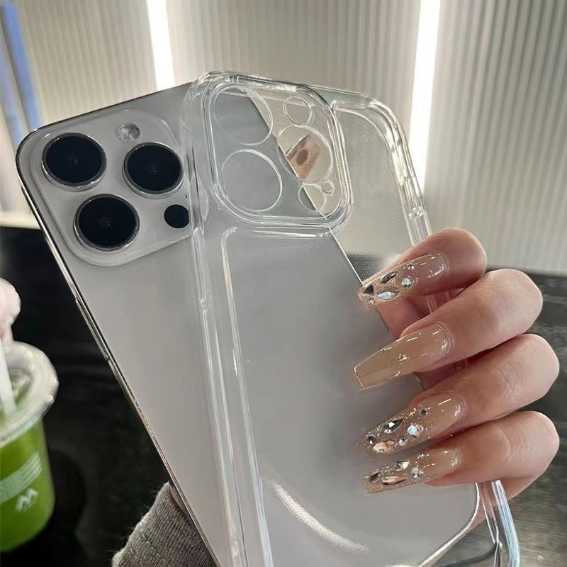 TPUเคสใส สำหรับ For iPhone 17 Pro 11 14 Pro Max 13 Pro Max 12 16 Pro 15 XS Max XR X 8 7 Plus SE นิ่มกันกระแทก เคสโทรศัพ