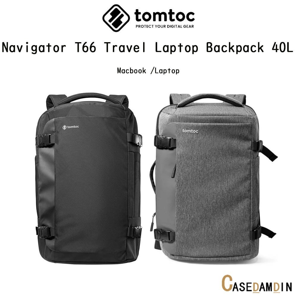 Tomtoc Navigator T66 Travel Laptop Backpack 40L กระเป๋าเป้สะพายหลังเกรดพรีเมี่ยม สำหรับ Laptop/Macbo