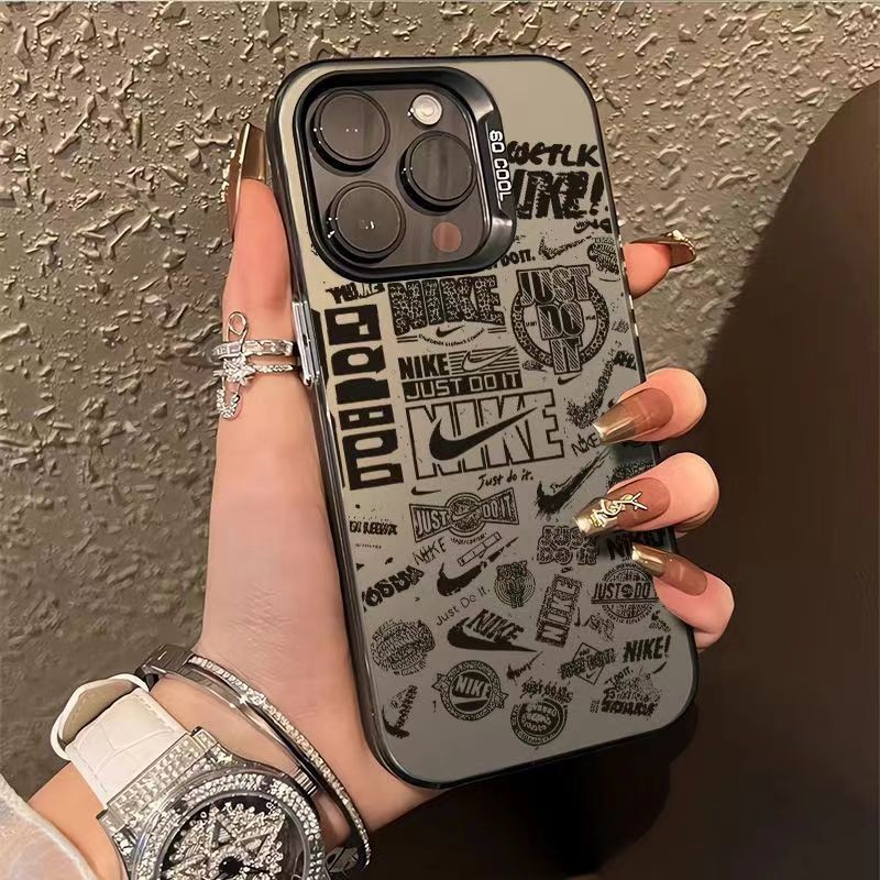 เคสไอโฟน16 15 14 13 12 11 Pro Max Case หรูหรา แนวโน้ม Label กันกระแทก Matte Compatible เคส iPhone 16PM,16Plus,X/XS, XR,7+,8Plus