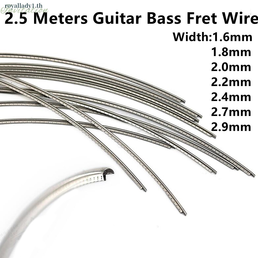 [ในสต็อก] 8ft Bass Guitar Fingerboard Fret Wire Copper Nickel Silver Gauge 1.6MM-2.9MM
