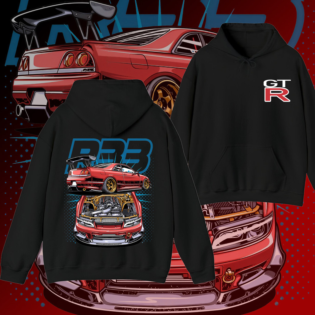 เสื้อกันหนาวคอกลม รุ่น GTR R33 M-3XL
