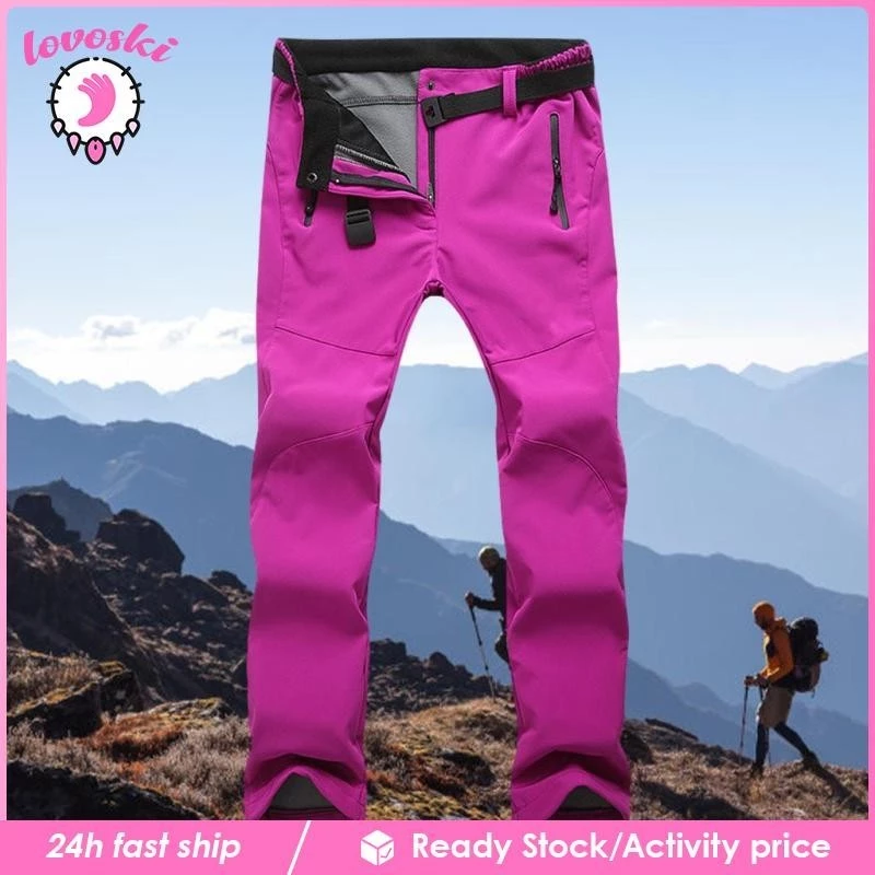 กางเกงสกีสตรี Lovoski ขนแกะ Cargo Softshell thumbnail 3