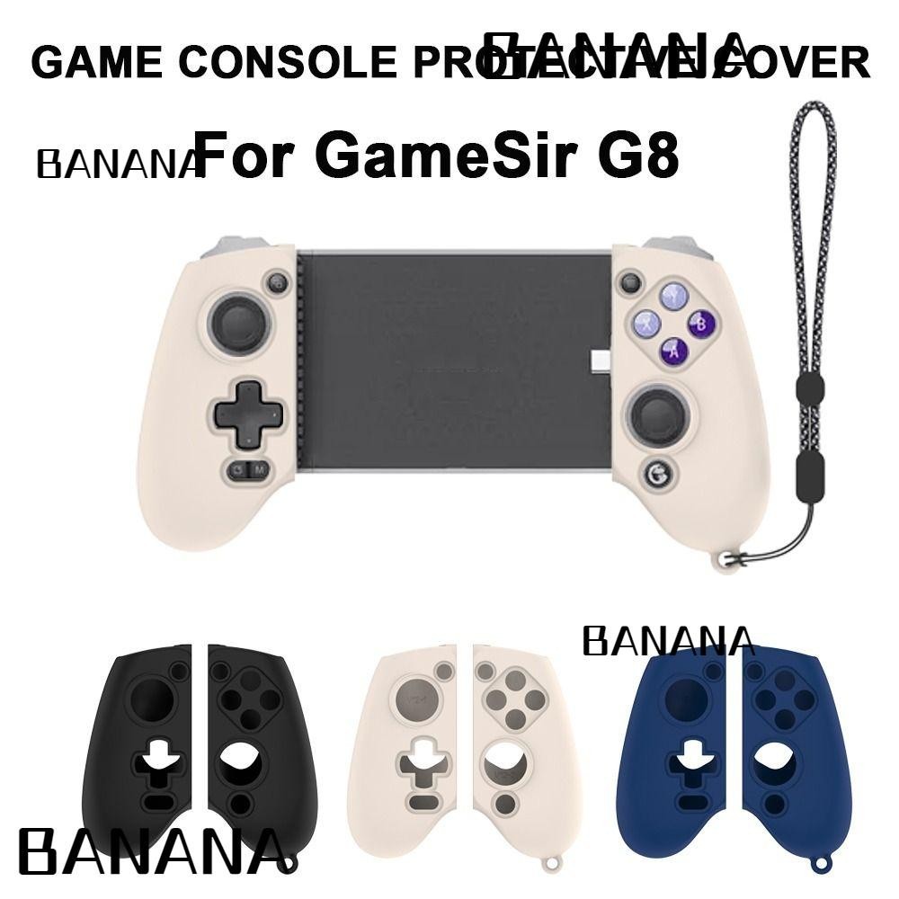 Banana1 เกมคอนโซลฝาครอบป้องกัน, พร้อมเชือกซิลิโคนจับ, อุปกรณ์เสริมเกมนุ่ม Shell กันกระแทกสําหรับ GameSir G8