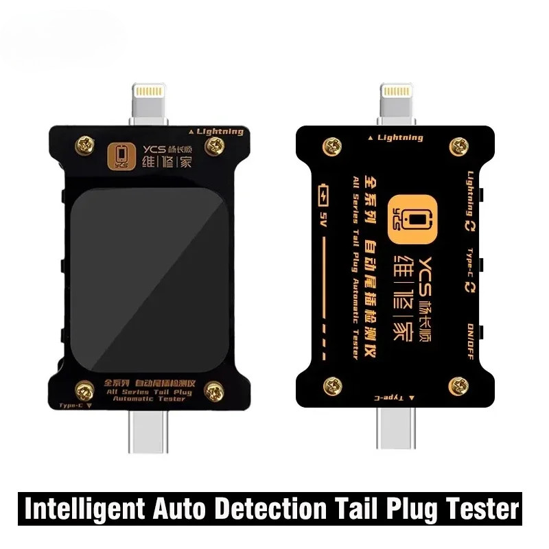 Ycs Full Series เครื่องทดสอบการตรวจจับการแทรกหางอัตโนมัติสําหรับ Android IPhone Lightning Type-C เครื่องมือตรวจจับการซ่อมแซมทุกรุ่น