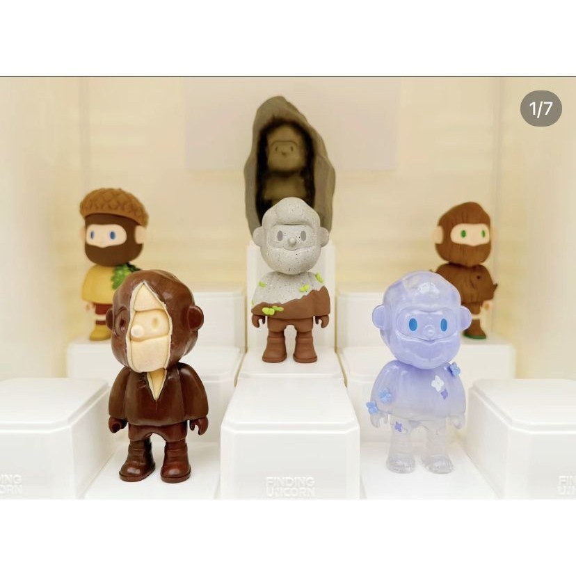 ของแท้ FARMER BOB เปราะบาง Forest Series FARMER BOB เครื่องประดับของเล่นอินเทรนด์ตัวเลขของขวัญวันเกิดเปราะบาง Forest Series FARMER BOB-Finding Unicorn