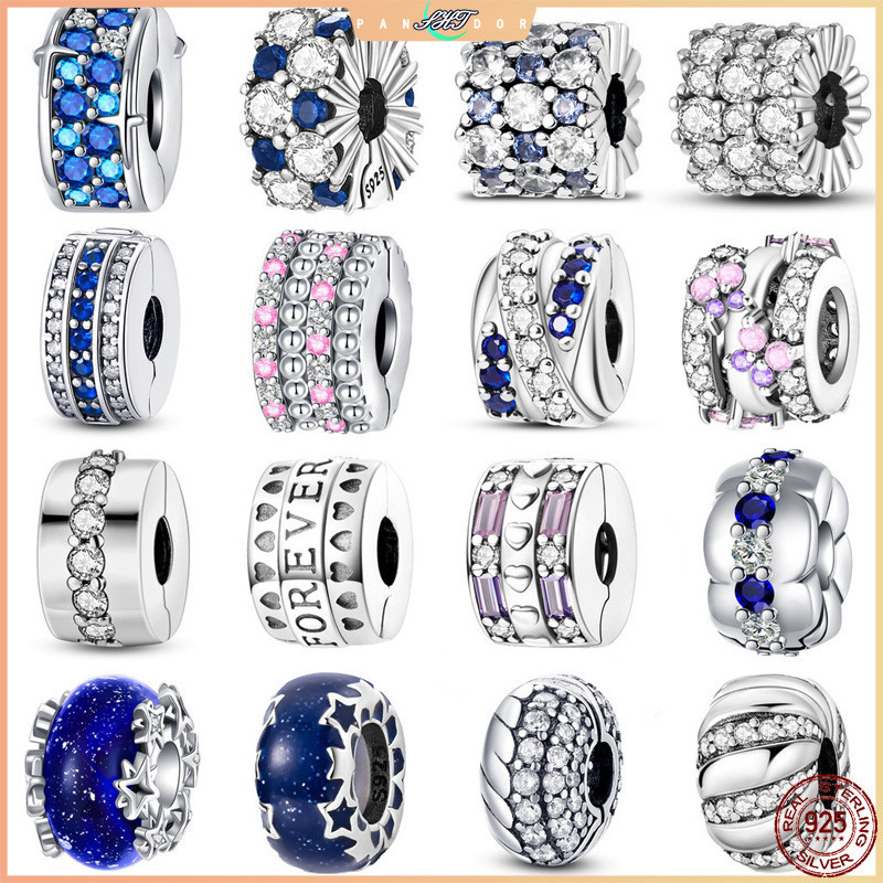 925 เงินสเตอร์ลิงลูกปัด Charm Shining คลิปลูกปัด charms Fit Original  charms เงิน 925 สร้อยข้อมือผู้หญิง DIY เครื่องประดับ
