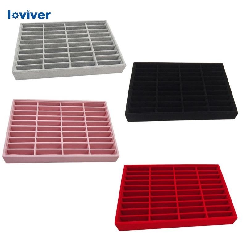 【จัดส่งในพื้นที่】ถาดกําไลข้อมือพร้อมช่องแทรก 40 ช่องสําหรับผู้ถือสร้อยข้อมือกรณีแสดงเครื่องประดับ 13.7x9.1x1.5 นิ้ว