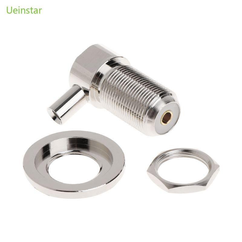Uein SO239 UHF หญิงมุมขวา RF Connector สําหรับ RG58 RG142 LMR195 สายโคแอกเซียล