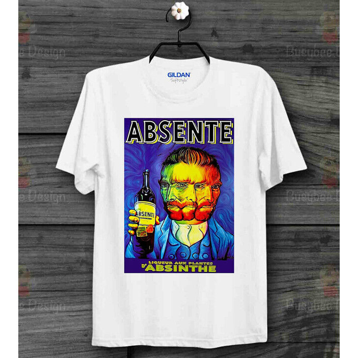 Absinthe Vincent Van Gogh Tee Top Cool เสื้อยืด Unisex B889