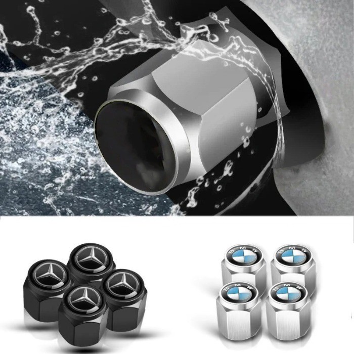 2024 ใหม่ 4pcs รถล้อยางวาล์ว Caps Tyre Rim Stem ครอบคลุมประแจสําหรับ Jaguar XJ XE XF XK F-pace E-pac