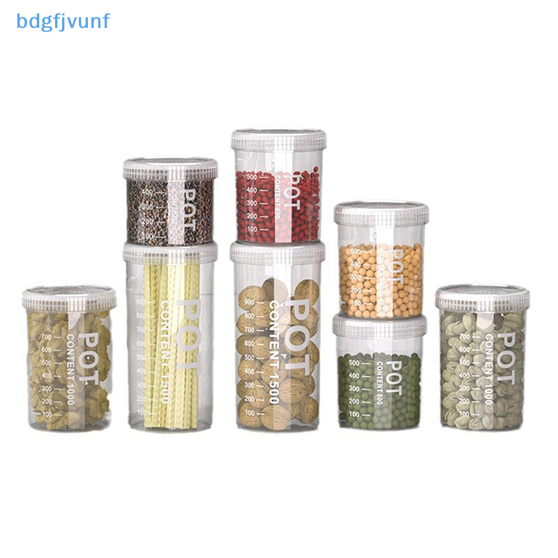 Bdgf ครัวธัญพืชปิดผนึกคอนเทนเนอร์โปร่งใสภาชนะเก็บขนมขบเคี้ยว Anti-Moisture ซีเรียลและธัญพืชปิดผนึกกล่องเก็บบาร์เรล TH