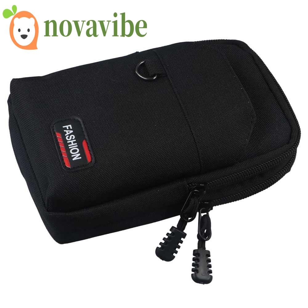 Novavibe กระเป๋าโทรศัพท์มือถือ Outdoor Camping เดี่ยว/สองชั้นสีกากีผู้ชายกระเป๋าโทรศัพท์สีเขียว EDC 