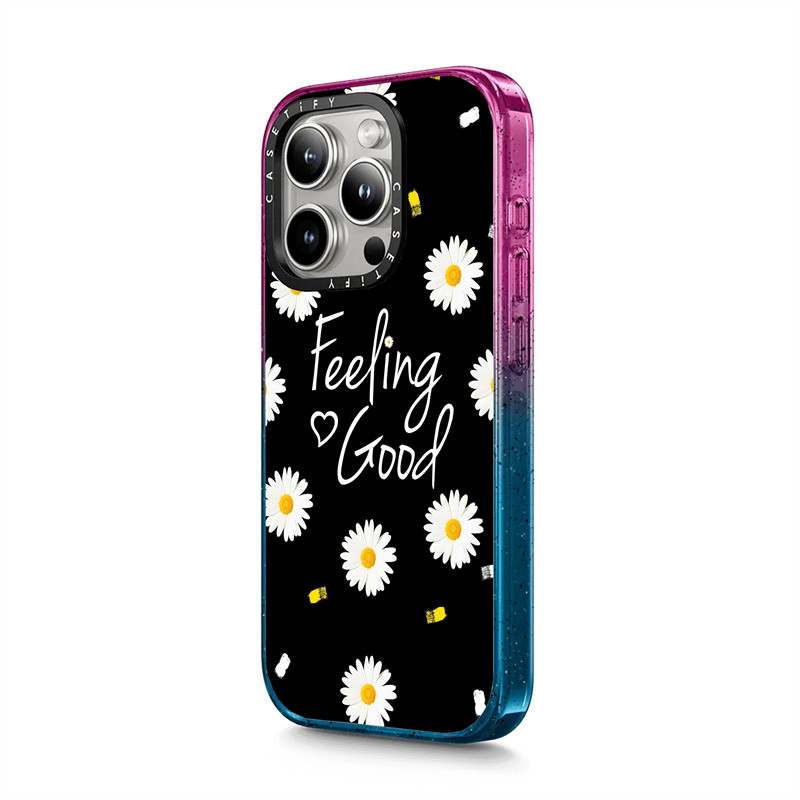CASECASE X Feeling Good Collection สี Clear Hard Case เคสโทรศัพท์ Impact Case สําหรับ Apple IPhone 12 13 14 15 Pro Max Plus พร้อมกล่อง