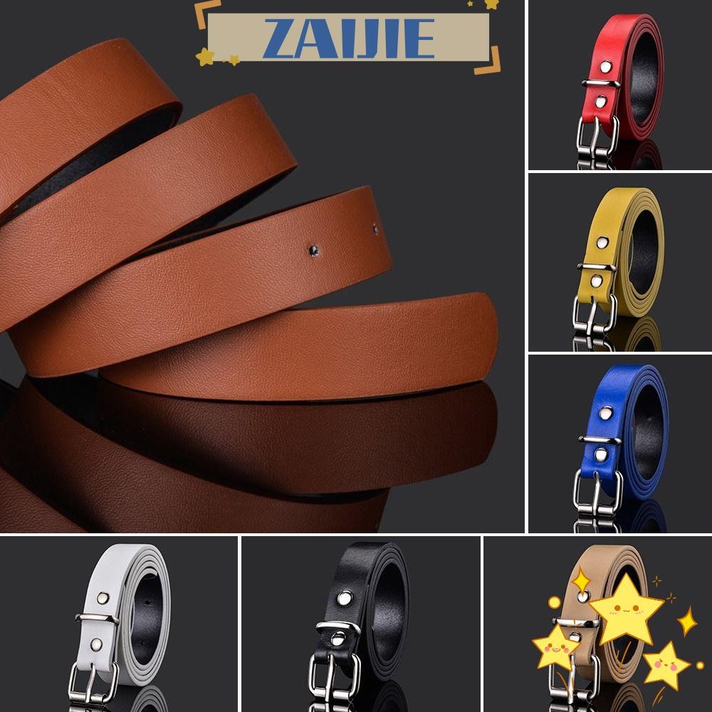 Zaijie24 เด็กเข็มขัดหนังชายหญิง Retro Vintage กางเกงชุดเข็มขัด