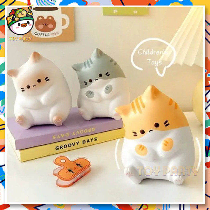 【 24ชม. Squishy ToyCat Stress Relief Squishy Toy - รีบาวด์ช้า, มินิ - สร้างสรรค์, ตลก, น่ารัก - เด็กผู้ใหญ่หยิกตุ๊กตาบีบอัด