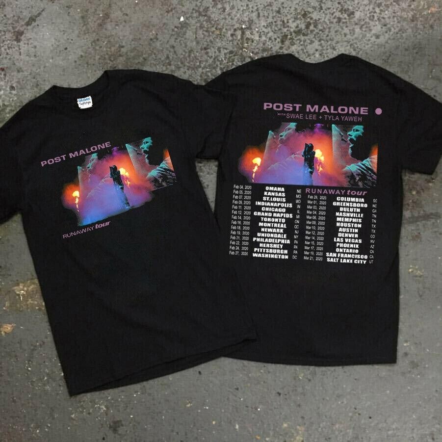 เสื้อยืด POST MALONE ใหม่ Runaway Tour 2020