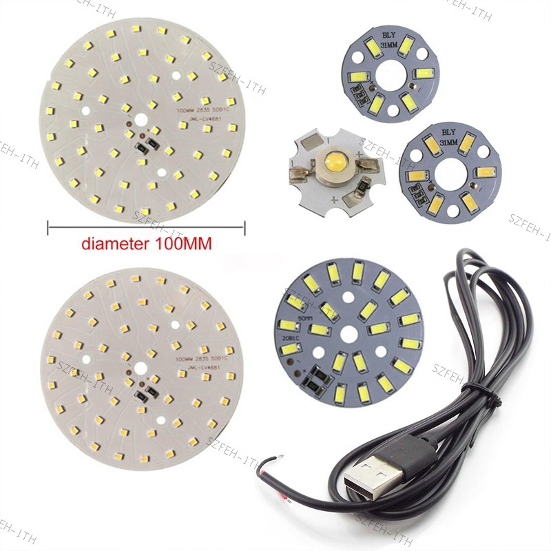 Smd 5730 ชิป LED ลูกปัดพื้นผิว 2W 3W 5W 10W Dimmable Light Source DIY DC 5V สาย USB สําหรับไฟฉาย LED @F3TH