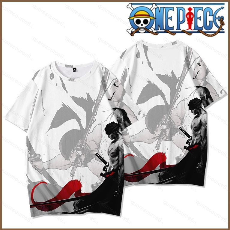 Miss ONE PIECE Tshirt อะนิเมะ Zoro Luffy เสื้อแขนสั้นลําลองหลวม Tee เสื้อ Unisex 3D พิมพ์