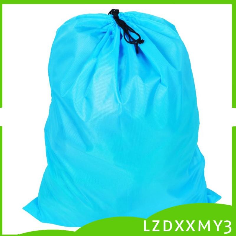 [Lzdxxmy3] ความจุขนาดใหญ่กระเป๋ากันน้ํา Drawstring Storage Sack สีฟ้า 50x70 ซม.