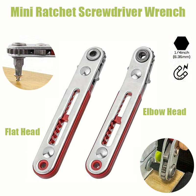 1 PC แคบ Space Ratchet ไขควงประแจแม่เหล็ก 2-Way ไขควงเครื่องมือสําหรับ Home Repairs & ยานยนต์การบํารุงรักษา
