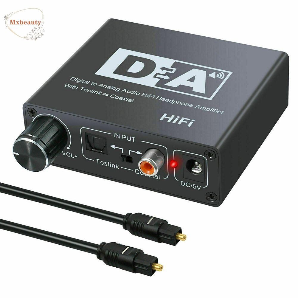 Mxbeauty DAC Digital To Analog Audio Converter, Toslink ถอดรหัส, Bidirectional Switch Coaxial 192KHz สําหรับ PS3/Xbox/Blu-Ray Player/HD DVD/ระบบโฮมเธียเตอร์/AV Amplifier