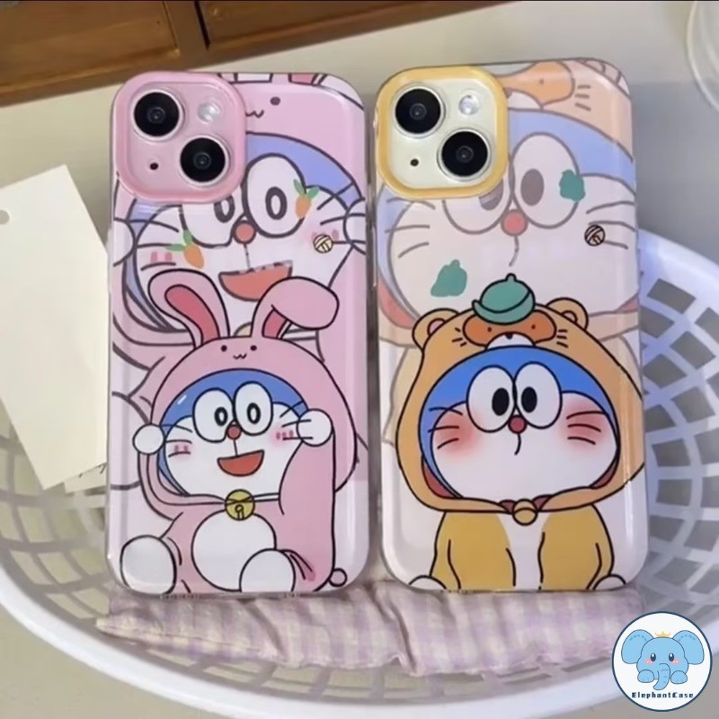 ตัวเรือนการ์ตูนโดราเอมอนน่ารักสำหรับ เคส OPPO A78 A53 A18 A12 A17K A7 A17 A3s A15 A57 A38 A5s A16 A5